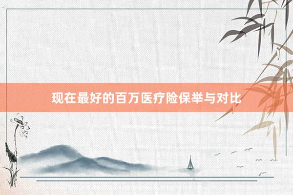现在最好的百万医疗险保举与对比